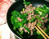 牛肉と青菜のオイスター炒め作り方5写真