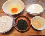 アイスのせ桑茶クレープ 黒みつ黒大豆添え作り方1写真