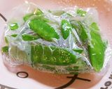 ＊レンジで鮮やか茹でサヤエンドウ＊作り方2写真