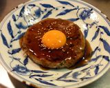 ＜リメイク＞餃子の具で作る月見ハンバーグ作り方5写真