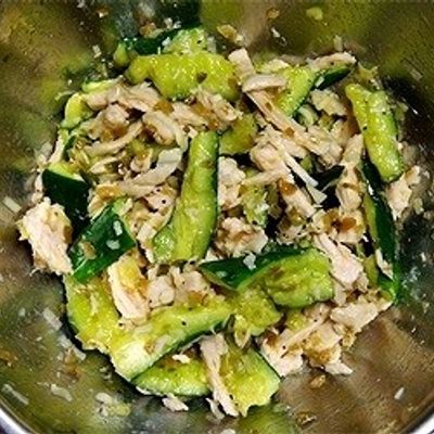 たたききゅうり様　　　　　　　　　　　　　　　　　　　　　　　　【極厚革】PRL コンビニ食材で簡単一品♪ 叩ききゅうりとサラダチキンの中華