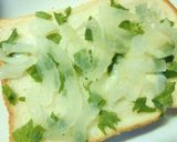 大葉たっぷり♡新玉×枝豆のごま塩トースト作り方4写真