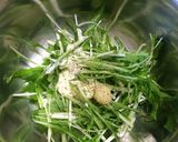【減塩】水菜のにんにくマヨサラダ作り方2写真