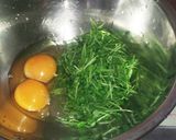豆苗と桜えびの卵焼き♪作り方2写真