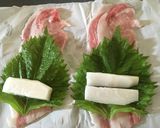 豚の長芋大葉巻き作り方1写真