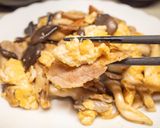 平茸と豚肉と卵の炒めもの作り方11写真