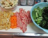小松菜と高野豆腐の中華炒め作り方1写真