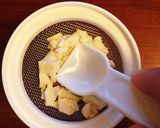 【離乳食中期】豆腐茶巾のコーンソースがけ作り方2写真