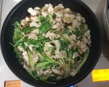 豚肉と三つ葉の卵とじ作り方4写真