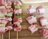 魚焼きグリルで豚バラのスライスねぎま♪作り方1写真