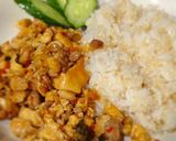 バジル 鶏肉 高野豆腐で ガパオライス作り方4写真
