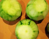 ヘルシー！子メロンの鳥そぼろあんのせ作り方1写真