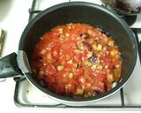 残り物夏野菜の冷製パスタ作り方3写真