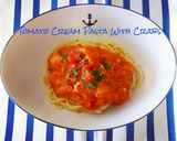 蟹のトマトクリームパスタ作り方5写真