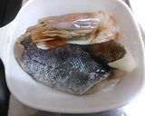 レンジで簡単！えびとたらの中華蒸し作り方1写真