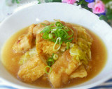 フライパン1つ簡単♡鶏肉と白菜のみぞれ煮作り方12写真