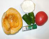 夏野菜のかぼちゃ・ピーマン・トマト炒め煮作り方1写真