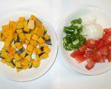 夏野菜のかぼちゃ・ピーマン・トマト炒め煮作り方2写真