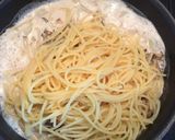 きのこで増量、明太子パスタ作り方5写真