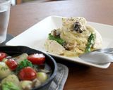 サラダチキンとアスパラのクリームパスタ作り方6写真
