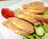 お弁当に♪簡単♡揚げない卵サンドハムカツ作り方7写真