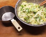 塩レモン海老風味ソース浸しのお好み焼き作り方5写真