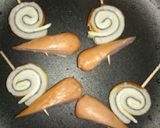 お弁当に入れると可愛い〜♡かたつむり〜♬作り方8写真