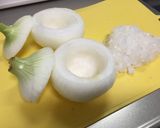 とろとろ♡新玉ねぎの肉づめwithチーズ作り方1写真