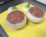とろとろ♡新玉ねぎの肉づめwithチーズ作り方3写真
