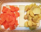 レンジ時短で簡単！根菜とこんにゃくの煮物作り方1写真