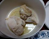 さっぱり蒸し鶏のゆず風味ジュレかけ作り方2写真