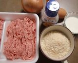 ポッカ塩レモンいり、お弁当にもハンバーグ作り方1写真