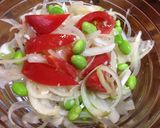 トマト玉ネギ枝豆の夏色サラダ！作り方5写真