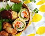 甘い卵☆ハムチーズレタスのくるくる卵焼き作り方8写真