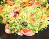 簡単!おさかなソーセージとニラの玉子焼き作り方4写真