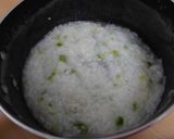 ＊離乳食中期＊えんどう豆の米がゆ　給食作り方4写真
