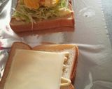 キャベツたっぷり♪卵とチーズホットサンド作り方5写真
