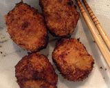 まん丸なメンチカツおにぎり？おにぎらず？作り方2写真