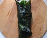 まん丸なメンチカツおにぎり？おにぎらず？作り方5写真