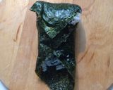 まん丸なメンチカツおにぎり？おにぎらず？作り方6写真