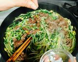 話題入☆大豆もやしと豆苗の牛肉サラダ作り方5写真