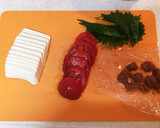 はちみつ梅がかくれんぼ♪和風カプレーゼ作り方2写真