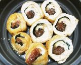 レンジでヘルシー☆鶏ひき肉の梅巻き作り方7写真