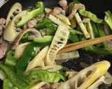 破竹と豚肉のみそ炒め作り方5写真