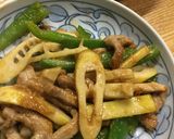 破竹と豚肉のみそ炒め作り方7写真