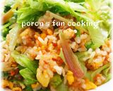シャキシャキレタスと鮭のサラダ炒飯作り方6写真