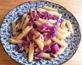 紫キャベツとアンチョビのパスタ作り方4写真