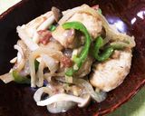 鶏胸肉とたまねぎの梅入りしょうが焼き作り方5写真