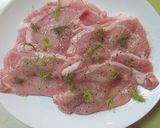ヘルシー ‘‘豚肉のトマト煮’’作り方1写真