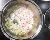 男の野菜たっぷりミルクスープ作り方3写真